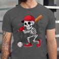 Baseball Skeleton Halloween Playing Unisex Jersey T-Shirt Baseball Skeleton Halloween Playing Unisex Jersey T-Shirt
