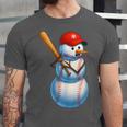 Baseball Snowman Merry Christmas Xmas Pajamas Men Women Kids Unisex Jersey T-Shirt