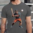 Bigfoot Playing Baseball Boys Kids Men Baseball Player Unisex Jersey T-Shirt