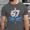Blue Camo Baseball 67 Six Seven Camo Ice Cream Drip Boy Teen Unisex Jersey T-Shirt