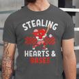 Boys Baseball Valentines Day Stealing Hearts Valentine Kids Unisex Jersey T-Shirt Boys Baseball Valentines Day Stealing Hearts Valentine Kids Unisex Jersey T-Shirt