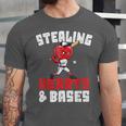 Boys Baseball Valentines Shirt Sterling Hearts Baseball Unisex Jersey T-Shirt