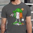 Boys St Patricks Day Irish Flag Kids Baseball Ice Cream Drip Unisex Jersey T-Shirt