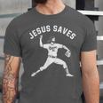 Christian Jesus Saves Baseball Pitcher Heaven 01 Sports Unisex Jersey T-Shirt Christian Jesus Saves Baseball Pitcher Heaven 01 Sports Unisex Jersey T-Shirt