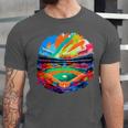 Colorful Baseball Field Home Run Baseball Player Fans Unisex Jersey T-Shirt Colorful Baseball Field Home Run Baseball Player Fans Unisex Jersey T-Shirt