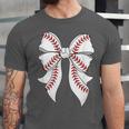 Cute Baseball Coquette Bow For Women Girls Baseball Mama Mom Unisex Jersey T-Shirt