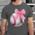 Cute Coquette Baseball Pink Bow Player & Fan Girls Unisex Jersey T-Shirt Cute Coquette Baseball Pink Bow Player & Fan Girls Unisex Jersey T-Shirt