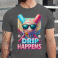 Drip Happens Baseball Ice Cream Bat And Ball With Sunglasses Unisex Jersey T-Shirt Drip Happens Baseball Ice Cream Bat And Ball With Sunglasses Unisex Jersey T-Shirt