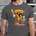 Drippy Pizza Baseball Slice Cartoon Sports Food Unisex Jersey T-Shirt