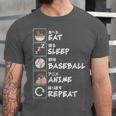 Eat Sleep Baseball Anime Repeat Japanese Otaku Unisex Jersey T-Shirt Eat Sleep Baseball Anime Repeat Japanese Otaku Unisex Jersey T-Shirt