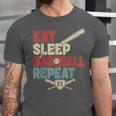 Eat Sleep Baseball Repeat Bat Ball Player Fan Unisex Jersey T-Shirt Eat Sleep Baseball Repeat Bat Ball Player Fan Unisex Jersey T-Shirt