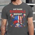 Eat Sleep Baseball Repeat Ice Cream Drip Crossed Bats Unisex Jersey T-Shirt