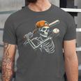 Halloween Boys Batting Skeleton Baseball Unisex Jersey T-Shirt