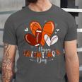 Happy Valentines Day Basketball Baseball Football Boys Unisex Jersey T-Shirt Happy Valentines Day Basketball Baseball Football Boys Unisex Jersey T-Shirt