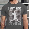 I Hit 100 Days Of School Baseball Player 100th Day Boys Kids Unisex Jersey T-Shirt