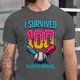 HUGvyn I Survived 100 Days Baseball Teacher Ice Cream Drip Unisex Jersey T-Shirt HUGvyn I Survived 100 Days Baseball Teacher Ice Cream Drip Unisex Jersey T-Shirt