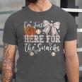 I'm Just Here For The Snacks Baseball Coquette Game Day Girl Unisex Jersey T-Shirt I'm Just Here For The Snacks Baseball Coquette Game Day Girl Unisex Jersey T-Shirt