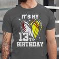 It's My 13th Birthday Baseball Softball Heart 13 Year Old Unisex Jersey T-Shirt It's My 13th Birthday Baseball Softball Heart 13 Year Old Unisex Jersey T-Shirt
