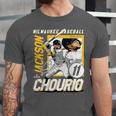 Jackson Chourio Milwaukee MLB Baseball Player MLBJCH203M Unisex Jersey T-Shirt Jackson Chourio Milwaukee MLB Baseball Player MLBJCH203M Unisex Jersey T-Shirt