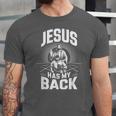 Jesus Has My Back Baseball Faith Motivation Tee Christian Unisex Jersey T-Shirt