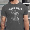 Jesus Saves Shirt Religious Christian Faith Baseball Unisex Jersey T-Shirt Jesus Saves Shirt Religious Christian Faith Baseball Unisex Jersey T-Shirt