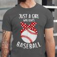 Just A Girl Who Loves Baseball Cute Retro Baseball Lover Unisex Jersey T-Shirt