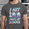 Kids 100 Days Of School 100th Day Baseball Ice Cream Drip Unisex Jersey T-Shirt Kids 100 Days Of School 100th Day Baseball Ice Cream Drip Unisex Jersey T-Shirt