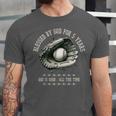 Kids Blessed By God For 5 Years Old Baseball 5th Birthday Unisex Jersey T-Shirt