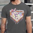 Kids Happy Easter Bunny Playing Baseball Boy Ice Cream Drip Unisex Jersey T-Shirt