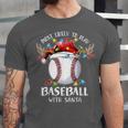 Most Likely To Play Baseball With Santa Christmas Xmas Unisex Jersey T-Shirt