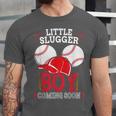 Little Slugger Boy Coming Soon Baby Announcement Baseball Unisex Jersey T-Shirt Little Slugger Boy Coming Soon Baby Announcement Baseball Unisex Jersey T-Shirt