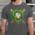 Lucky Shamrock Baseball Gloves Drip St Patrick's Day Boys Unisex Jersey T-Shirt Lucky Shamrock Baseball Gloves Drip St Patrick's Day Boys Unisex Jersey T-Shirt