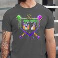 Mardi Gras Baseball Carnival Party Ice Cream Drip Boys Unisex Jersey T-Shirt Mardi Gras Baseball Carnival Party Ice Cream Drip Boys Unisex Jersey T-Shirt