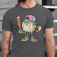 Melted Ice-Cream Baseball Mascot Pastel Pop Unisex Jersey T-Shirt Melted Ice-Cream Baseball Mascot Pastel Pop Unisex Jersey T-Shirt