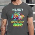 Nanny Of The Birthday Boy Baseball Football Colorful Unisex Jersey T-Shirt