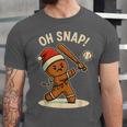 Oh Snap Gingerbreadman Baseball Christmas Men Boys Toddlers Unisex Jersey T-Shirt Oh Snap Gingerbreadman Baseball Christmas Men Boys Toddlers Unisex Jersey T-Shirt