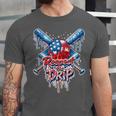 Respect The Drip Baseball American Flag Ice Cream Drip Youth Unisex Jersey T-Shirt Respect The Drip Baseball American Flag Ice Cream Drip Youth Unisex Jersey T-Shirt