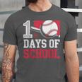 Retro 100 Days Of School Baseball Teacher Student 100 Days Unisex Jersey T-Shirt