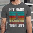 Retro Hit Hard Run Fast Turn Left Baseball Lover Unisex Jersey T-Shirt Retro Hit Hard Run Fast Turn Left Baseball Lover Unisex Jersey T-Shirt