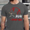 Run Steal I Dare You Humor Baseball Catcher Vintage Unisex Jersey T-Shirt