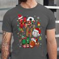 Santa Baseball Football Soccer Pajamas Ho Ho Christmas Xmas Unisex Jersey T-Shirt Santa Baseball Football Soccer Pajamas Ho Ho Christmas Xmas Unisex Jersey T-Shirt