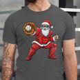 Santa Playing Baseball Baseball Lover Baseballer Xmas Unisex Jersey T-Shirt Santa Playing Baseball Baseball Lover Baseballer Xmas Unisex Jersey T-Shirt