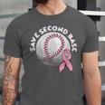 Save 2nd Base Breast Cancer Awareness Pink Ribbon Baseball Unisex Jersey T-Shirt Save 2nd Base Breast Cancer Awareness Pink Ribbon Baseball Unisex Jersey T-Shirt