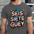 SEIS Siete Guey Baseball Drip Mexico Spanish 67 Slang Boys Unisex Jersey T-Shirt SEIS Siete Guey Baseball Drip Mexico Spanish 67 Slang Boys Unisex Jersey T-Shirt