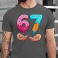 Six Seven 6-7 Baseball Ice Cream Drip 67 Meme Hands Unisex Jersey T-Shirt Six Seven 6-7 Baseball Ice Cream Drip 67 Meme Hands Unisex Jersey T-Shirt