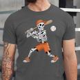 Skeleton Batting Baseball Halloween Unisex Jersey T-Shirt