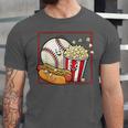 Smiling Baseball Popcorn And Hot-Dog Cartoon Apparel Unisex Jersey T-Shirt Smiling Baseball Popcorn And Hot-Dog Cartoon Apparel Unisex Jersey T-Shirt