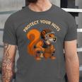 Squirell Baseball Catcher Player Joke Tee Protect Your Nuts Unisex Jersey T-Shirt
