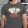 St Louis Leopard Heart Baseball Batter Boys Fan Unisex Jersey T-Shirt St Louis Leopard Heart Baseball Batter Boys Fan Unisex Jersey T-Shirt