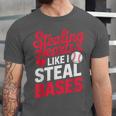 Stealing Hearts Like I Steal Bases Cute Baseball Valentine Unisex Jersey T-Shirt Stealing Hearts Like I Steal Bases Cute Baseball Valentine Unisex Jersey T-Shirt